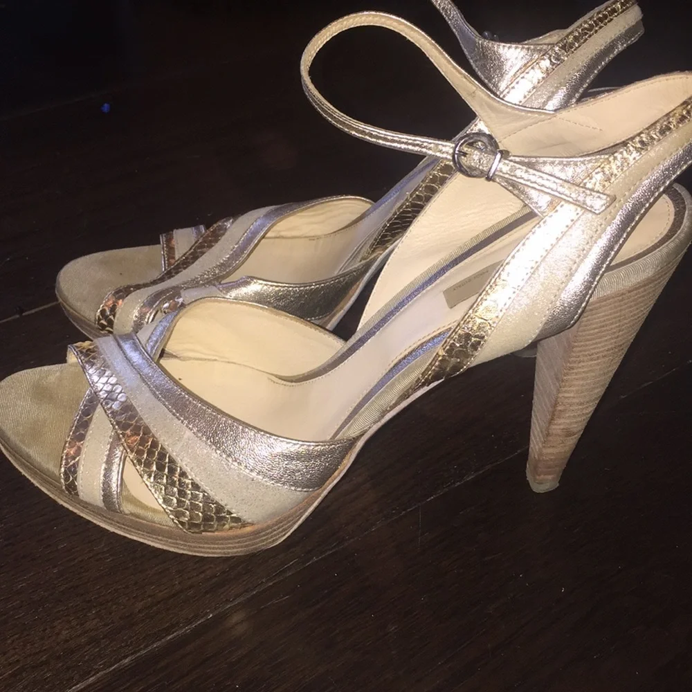 Aldo made in Italy platform metallic 70s shoes